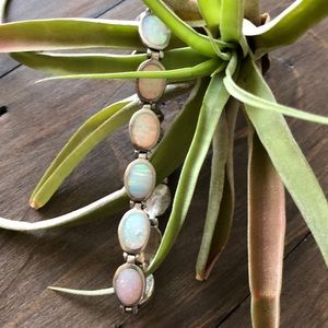 Opal and Genuine Silver Bracelet
